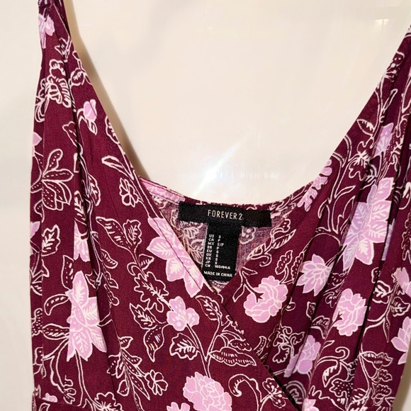 Forever 21 Pink Floral Wrap-Dress with Front Slit in Pink - Picture 1 of 5